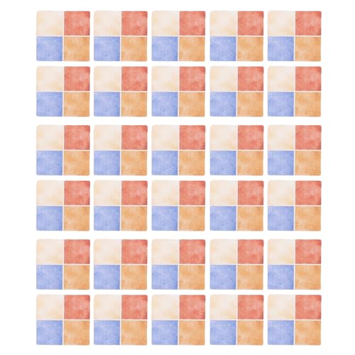 Alomejor Dollhouse Flooring, 1:12 Hölzer Farbenfrohe Bodenfliesen für Miniatur -Szenengebäude und DIY -Handwerksprojekte (30 Stück) von Alomejor