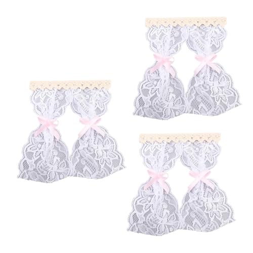 Alomejor Dollhouse Lace Fenster Schatten, Vintage Design Fotografie Requiatur -Szenendekor für DIY -Handwerkdekoration von Alomejor