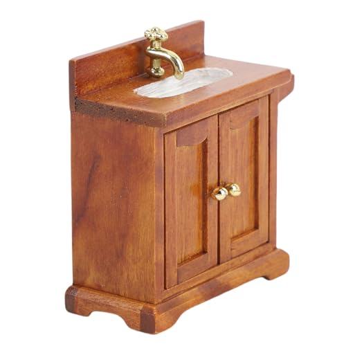 Alomejor Doppel -Tür -Badezimmer Gasschrank mit Exquisitem Stauraum (Walnussfarbe) von Alomejor