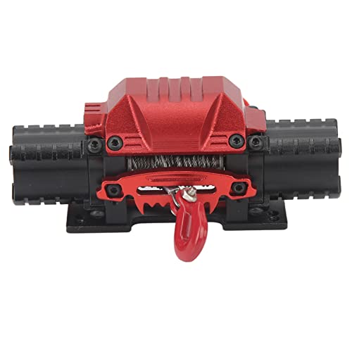 Alomejor Doppelmotorige RC-Car-Winde mit Gehäuse aus Aluminiumlegierung Im Maßstab 1:10, 10 Kg Zugkraft für Axial Scx10 RC-Car (Black) von Alomejor