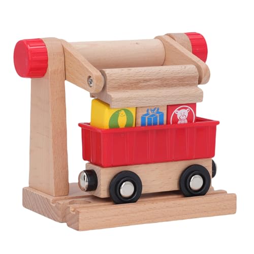 Alomejor Eisenbahnschienenzubehör aus Holz, Drehbares Greifeisenbahnspielzeug aus Buchenholz und ABS, Eltern-Kind-Spiel für und Mädchen Alomejor Eisenbahnschienenzubehör aus Holz, Drehbares Greifeisenbahnspielzeug aus Buchenholz und ABS, Eltern-Kind-Spiel für und Mädchen von Alomejor