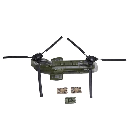 Alomejor Elektrischer Transporthubschrauber -Spielzeug Interaktiver Lichtmusik mit Rotierenden Lichtern für ab 3 Jahren (Green) von Alomejor