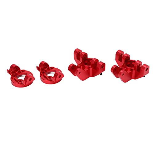 Alomejor Ensemble der Vorderen Lenkbecher in Aluminiumlegierung mit Einer Luxusmetallbasis für den LOSI LMT 1/8 LKW, Nachhaltige Richtung und für Amateurs -LKWs, 2 X Front C + 2 X Schnitt (Rot) von Alomejor