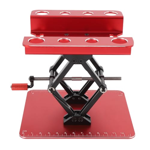 Alomejor Fernbedienungsauto -Reparaturständer, Rotatable und Höhenverstellbares Metall Workstation Unterstützt für RC -CAR (Rot) von Alomejor