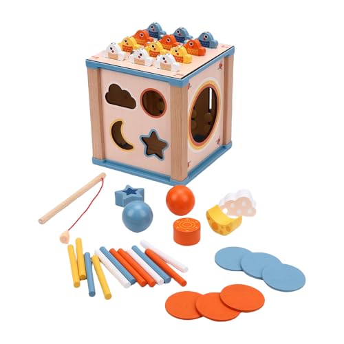 Alomejor Form Sorter Toy, Montessori Farbanpassungsbox mit Geometrischen Blöcken für Kleinkinder Im Vorschule Lernpädagogik -Spielzeug von Alomejor