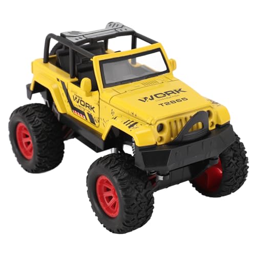 Alomejor Geländewagen-Modellspielzeug Im Maßstab 1:32, Legierungsfahrzeugspielzeug mit Sound-Lichteffekt für die Fantasieentwicklung von Kindern (Yellow) von Alomejor