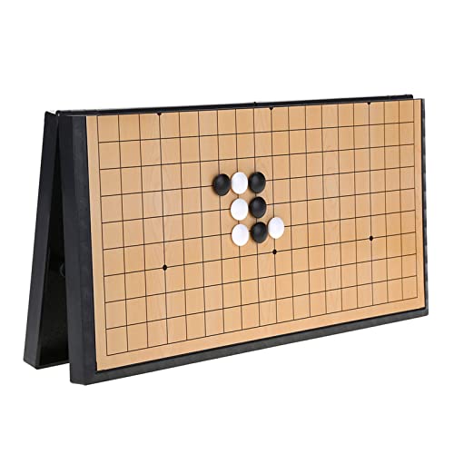 Alomejor Go Game Set Weiqi Lernspiele Go Chess Brettspielset mit Magnetisches Board für Kinder Teenager 28,5 x 14,5 x 3 cm von Alomejor