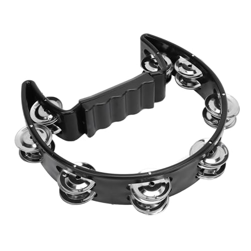 Alomejor Handglocken-Tamburin, Glocken aus Edelstahl aus ABS-Material, Rutschfester Griff, Ideales Musikinstrument für Anfänger Alomejor Handglocken-Tamburin, Glocken aus Edelstahl aus ABS-Material, Rutschfester Griff, Ideales Musikinstrument für Anfänger von Alomejor