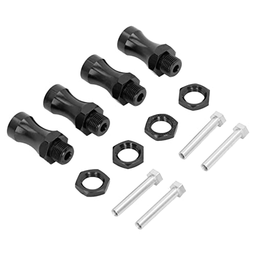 Alomejor Hexadezimalkonvertierungsadapter des Hochwertigen 30 -mm -Rades für das RC Auto aus der 1/10 Straße, das Kleine und Leichte Paket 4 für HPI Axial (Black) von Alomejor