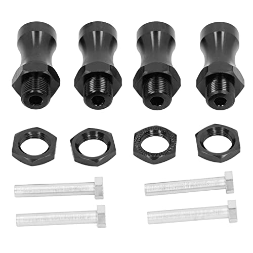 Alomejor Hexadezimalkonvertierungsadapter des Hochwertigen 30 -mm -Rades für das RC Auto aus der 1/10 Straße, das Kleine und Leichte Paket 4 für HPI Axial (Black) von Alomejor