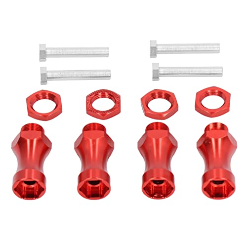 Alomejor Hexadezimalkonvertierungsadapter des Hochwertigen 30 -mm -Rades für das RC Auto aus der 1/10 Straße, das Kleine und Leichte Paket 4 für HPI Axial (Rot) von Alomejor