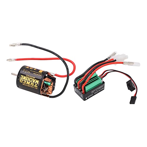 Alomejor High Drehmoment 540 Gebürstete Motor und 65A wasserdichte Pinsel -Combo für D90 HSP, Eisenkupfer Kunststoff von Alomejor