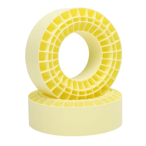 Alomejor Hochelastizität 2,2 Zoll Silikonreifeneinsätze für 1/10 Crawler -Autos Leicht wasserdichte 2pcs Reifenauskleidungen für RC -Fahrzeuge (Yellow) von Alomejor