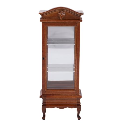 Alomejor Hölzerne Miniaturausstellungsschrank mit Glasregalen, Spiegel, 1:12 Puppenhausmöbel Skala Alomejor Hölzerne Miniaturausstellungsschrank mit Glasregalen, Spiegel, 1:12 Puppenhausmöbel Skala von Alomejor