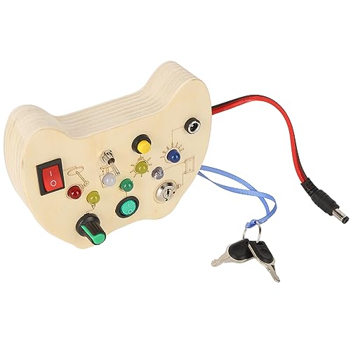 Alomejor Hölzernes LED-Sensorbrett für Kleinkinder, Lernspielzeug, Sensorbrett mit Griffschalter für die Eltern-Kind-Beziehung von Alomejor