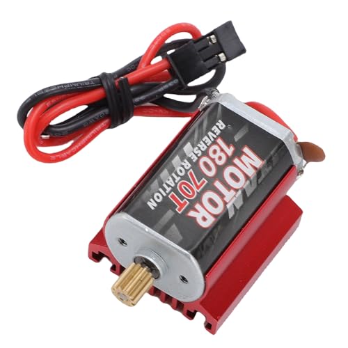 Alomejor Hoher Leistung 180 Gebürsteter Motor Kompakt Leicht Kupfer Aluminiumeisen für 1/18 RC Crawler Car (70t) von Alomejor