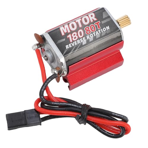 Alomejor Hoher Leistung 180 Gebürsteter Motor Kompakt Leicht Kupfer Aluminiumeisen für 1/18 RC Crawler Car (80T) von Alomejor