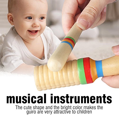Alomejor Holz Musical Guiro -Spielzeug für Kinder Frühschulbildung, Farbenfrohe Massivholzkronen -Sound Percussion Instrument für Kinder, Haltbar Alomejor Holz Musical Guiro -Spielzeug für Kinder Frühschulbildung, Farbenfrohe Massivholzkronen -Sound Percussion Instrument für Kinder, Haltbar von Alomejor