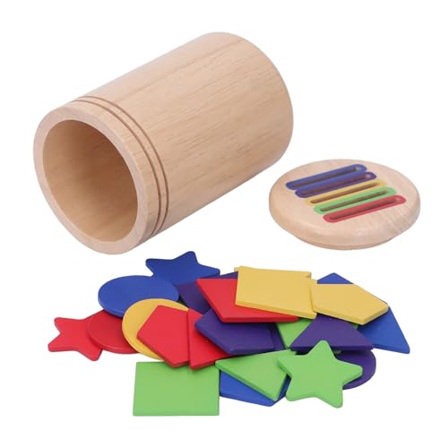 Alomejor Holzform Sorter Farbsortierspielzeug Feinmotor-Bildungsspielzeug für 1-3-Jährige mit Kordelstring-Leinwand-Taschen Sensorisches Passendes Spiel Alomejor Holzform Sorter Farbsortierspielzeug Feinmotor-Bildungsspielzeug für 1-3-Jährige mit Kordelstring-Leinwand-Taschen Sensorisches Passendes Spiel von Alomejor