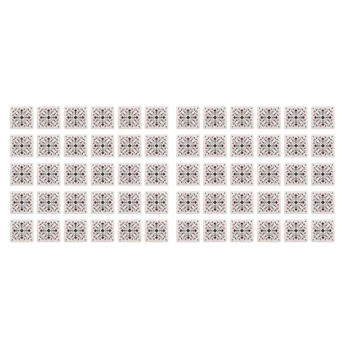 Alomejor Holzpuppenhausbodenfliesen, 60 Pack 1:12 Basswood -Bodenbelag mit Exquisitem Muster für Miniatur -Wohnkultur (60 Stück) von Alomejor