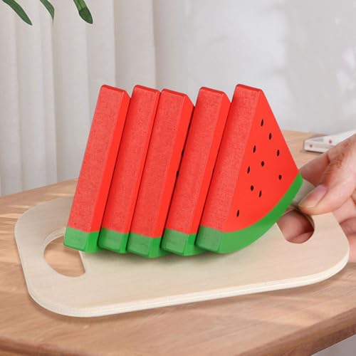 Alomejor Holzspiel Food Wassermelone, Realistisches Küchenaccessoire Playset für, Premium -Verbundholz, Bildungsspielzeug für Pädagogik von Alomejor