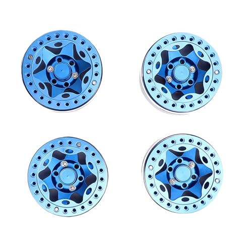 Alomejor Imitation VP Wheel Hub, Exquisites Design RC Rad Hub Kompatibel mit 1/10 RC -Crawlern, Auffällige -Zubehör Set für Sammler (Blue) von Alomejor