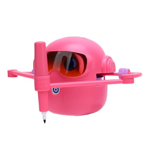Alomejor Intelligenter Bildungszeichnung Roboter mit 100 Karten 12 Farbenfrohe Stifte für Jungen Kreative Farbe, Interaktive Zeichenmaschine für Mädchen Mädchen von Alomejor