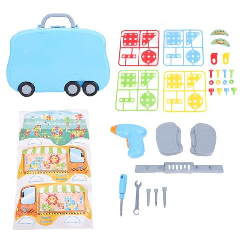 Alomejor Kids Electric Drill Toy Set mit Verschiedenen Werkzeugen Sicher und Unterhaltsam Baustein für Kreatives Spielen Alomejor Kids Electric Drill Toy Set mit Verschiedenen Werkzeugen Sicher und Unterhaltsam Baustein für Kreatives Spielen von Alomejor