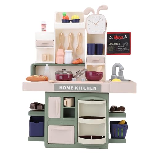 Alomejor Kids Kitchen Playset, Sound Light Spray Waschbecken Herdspielzeug mit Wasserauslass, Grünes Kochset für Kleinkinder Indoor -Spiel Alomejor Kids Kitchen Playset, Sound Light Spray Waschbecken Herdspielzeug mit Wasserauslass, Grünes Kochset für Kleinkinder Indoor -Spiel von Alomejor