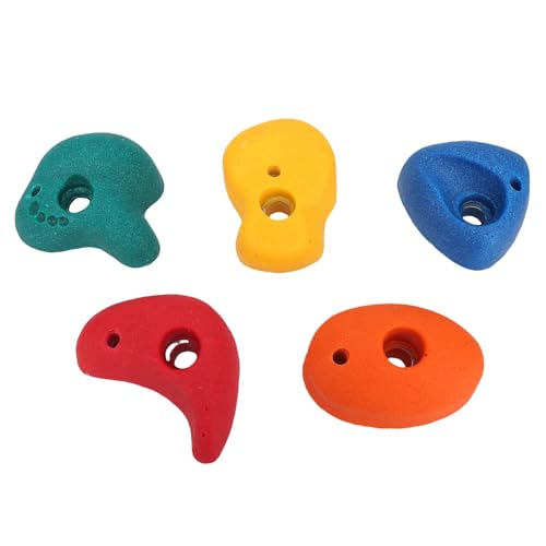 Alomejor Kinderharzklettern Hält Kit 5 PCs Mehrfarbige Kleine Größe für Felswand Im Innenbereich Im Innenbereich von Alomejor
