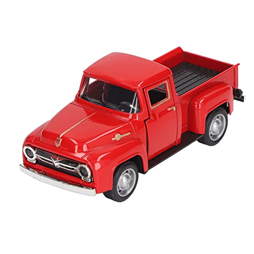 Alomejor Klassisches Pickup-Truck-Modell, Dekorative Figur, Vintage-Pickup-Truck-Modell, 1:32, Druckguss, Neujahrsornament (Rot) von Alomejor