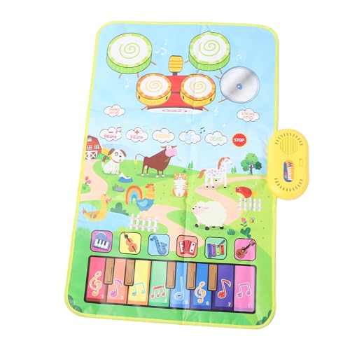 Alomejor Kleinkind Klavier -Tastatur -Drum -Matte mit Klavier -Tastatur und Drum Musical Matte für (Farmtyp) von Alomejor