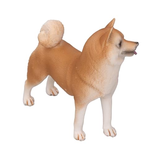 Alomejor Lebensechte Hundemodellfigur, Simulierte Welpenfigur mit Hoher Simulation für die Heimdekoration (Shiba Inu) von Alomejor