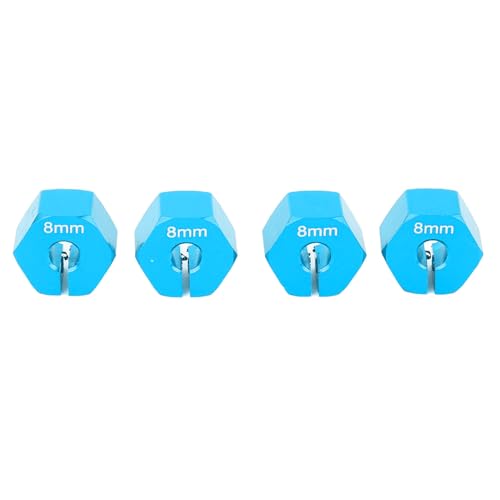 Alomejor Legierung 12mm Sechskantrad -Hub -Adapter SCX10 mit 4,0 -mm -Lochdurchmesser für RC -Auto -LKW -Crawler - Kurzer Kurs (Blue) von Alomejor