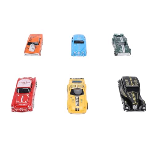 Alomejor Legierungspfusspielzeugset, 6 Stück Metall und Plastik -Rennwagen für Im Alter von 3,4,5,6, Bildungsspielspielzeug für Bildungsrollen von Alomejor