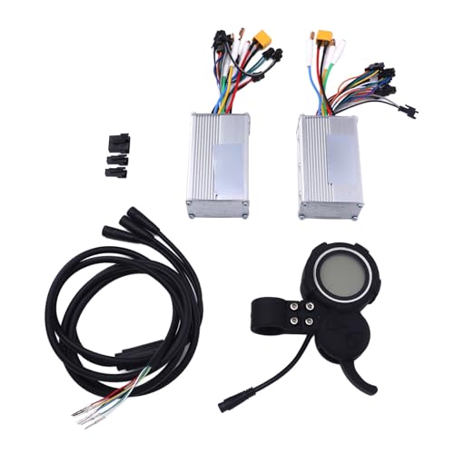 Alomejor Leistungsstarkes 48 V 25A 1200W Dual Drive Controller -Kit mit Displaymesser -Steuerkabel für Elektrische Roller, Aluminiumlegierung von Alomejor