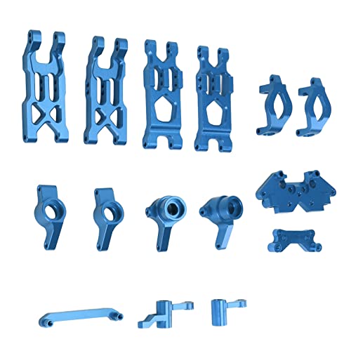 Alomejor Lenkungsteilesatz aus Aluminiumlegierung für 1/18 18859 18858 18857 18856 RC-Car-Ersatzteile (Blue) von Alomejor