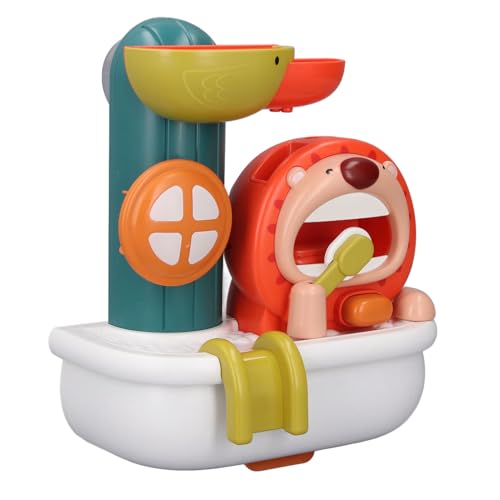 Alomejor Löwenspielzeug, Dual Mode Water Sprayer & Bubble Maker mit Wasserrad - Interaktives Badewannenspielzeug für Kleinkinder und Kinder von Alomejor