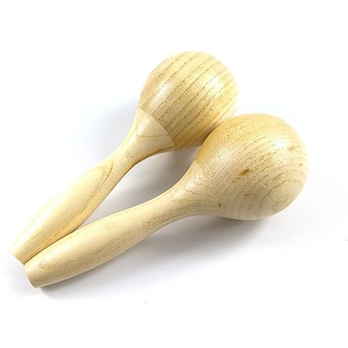 Alomejor Maracas Shaker Rassel Hölzerne Bildungsspielzeug für Kid Party Hand Percussion Instrument, Klarer Klang für Musikalische Aktivitäten, Komfortabler Griffgriff, Robustes und Langlebiges Alomejor Maracas Shaker Rassel Hölzerne Bildungsspielzeug für Kid Party Hand Percussion Instrument, Klarer Klang für Musikalische Aktivitäten, Komfortabler Griffgriff, Robustes und Langlebiges von Alomejor