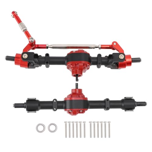 Alomejor Metall -Zahnrad -Achs -Set, Gebaut für Letzte RC -Vorder- und Hinterachse, das Aussehen für FJ45 1/12 RC -Auto Verbessern (Black) von Alomejor