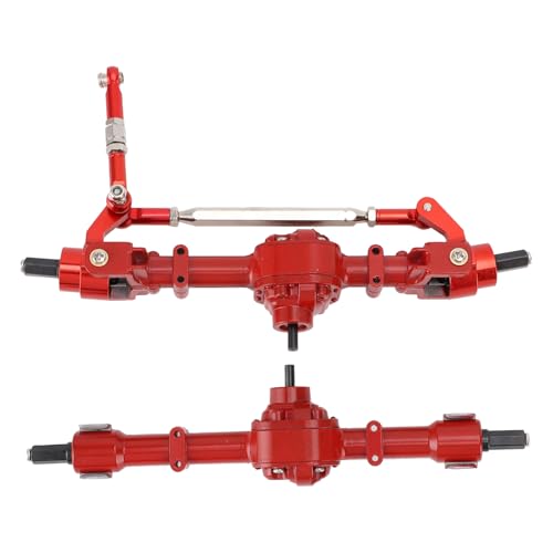 Alomejor Metall -Zahnrad -Achs -Set, Gebaut für Letzte RC -Vorder- und Hinterachse, das Aussehen für FJ45 1/12 RC -Auto Verbessern (Rot) von Alomejor