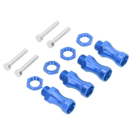 Alomejor Metallrad -Hex -Umwandlungsadapter Stabil und Langlebig für 1/10 Off Straße RC Auto, Aluminiumlegierung 4 Pack RC Zubehör für Axial HPI HPI (Dunkelblau) von Alomejor