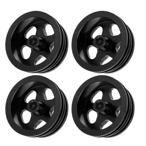 Alomejor Metallradfelgen, Robuste Strukturen, Stilvolles Design Aluminiumlegierung Einfache Installation für MN82- und LC79 RC -Autos (Black) von Alomejor