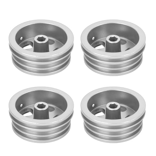 Alomejor Metallradfelgen, Robuste Strukturen, Stilvolles Design Aluminiumlegierung Einfache Installation für MN82- und LC79 RC -Autos (Silver) von Alomejor