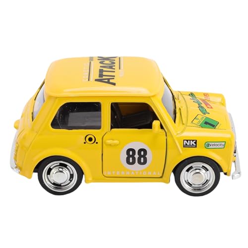Alomejor Mini-Automodell, 3,94 X 2,17 Zoll Großes Sammlerstück, Ausstellungsspielzeug, Geeignet für Enthusiasten und Zur Kuchendekoration (Yellow) von Alomejor
