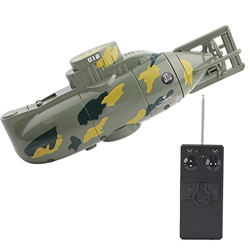 Alomejor Mini Simulation Modell Spielzeug, 6 Kanal Militär RC U-Boot Boot Elektrische Fernbedienung U-Boot Spielzeug(Grün) von Alomejor