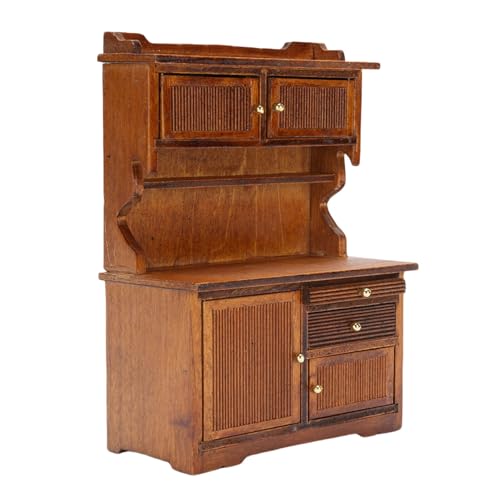 Alomejor Miniatur Holzpuppenhaus Schrank Exquisit 1/12 Skala -Bücherregalschrank für Küchen-/Wohnzimmer Dekor Birke Holz Alomejor Miniatur Holzpuppenhaus Schrank Exquisit 1/12 Skala -Bücherregalschrank für Küchen-/Wohnzimmer Dekor Birke Holz von Alomejor