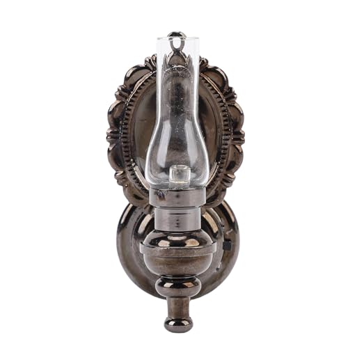 Alomejor Miniatur-LED-Wandlampe Im Maßstab 1:12, Mini-Wandleuchte mit Kippschalter und Langlebiger Batterie für Puppenhaus (Black) von Alomejor