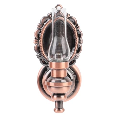 Alomejor Miniatur-LED-Wandlampe Im Maßstab 1:12, Mini-Wandleuchte mit Kippschalter und Langlebiger Batterie für Puppenhaus (Bronze) von Alomejor