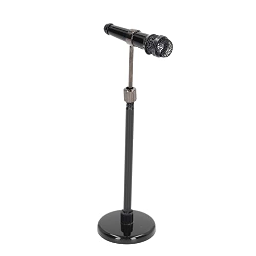 Alomejor Miniatur-Mikrofon, Mini-Replik-Modell, Kupfer, Tragbares Mikrofon, Dekoration für Heimdekoration für Musikliebhaber (Schwarz) von Alomejor